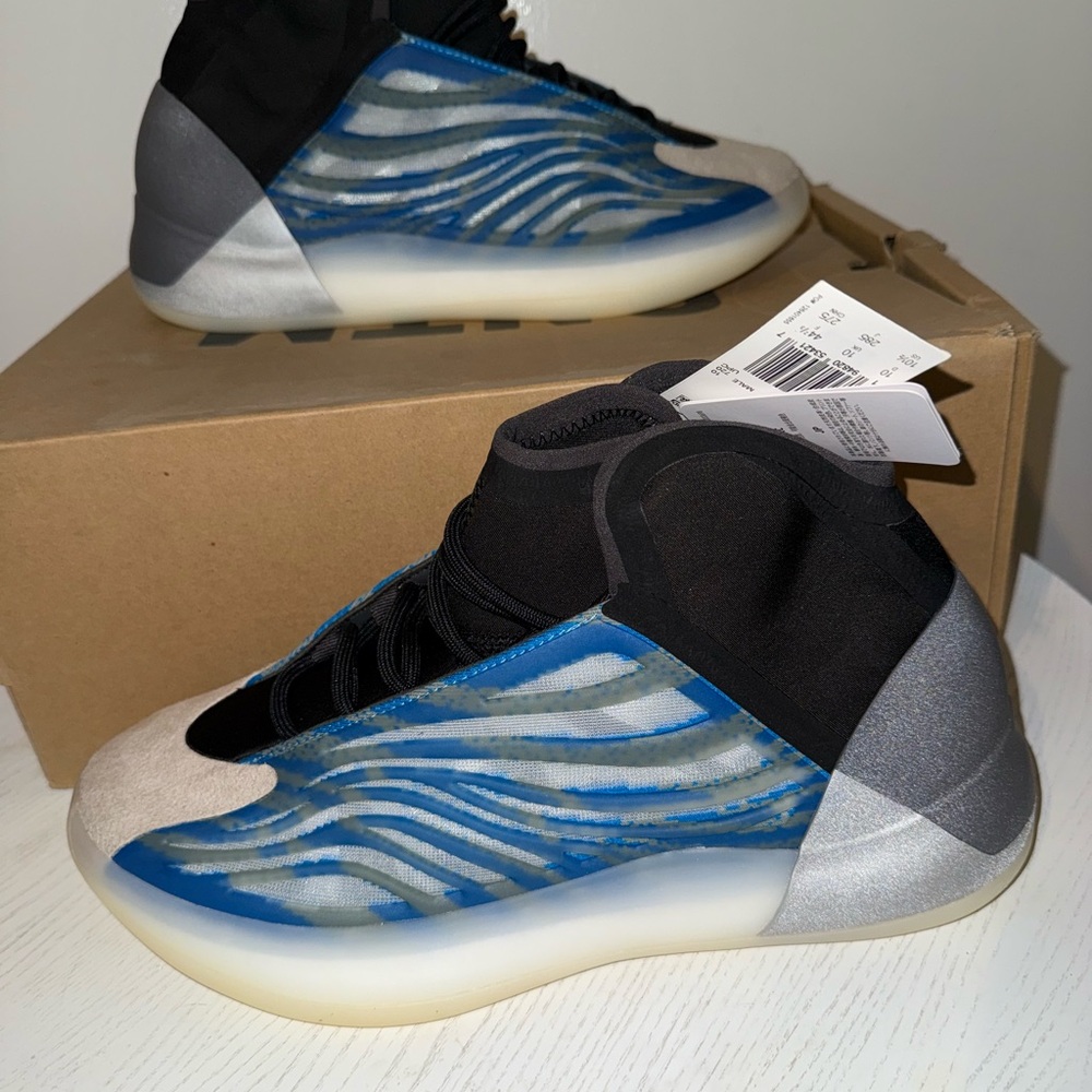 YZY QNTM Made by Adidas Blue and Black Sneakers
